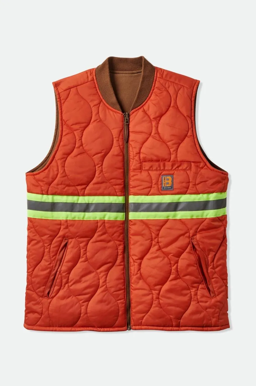 Abraham Builders Reversible Vest - Bison/Burnt Red