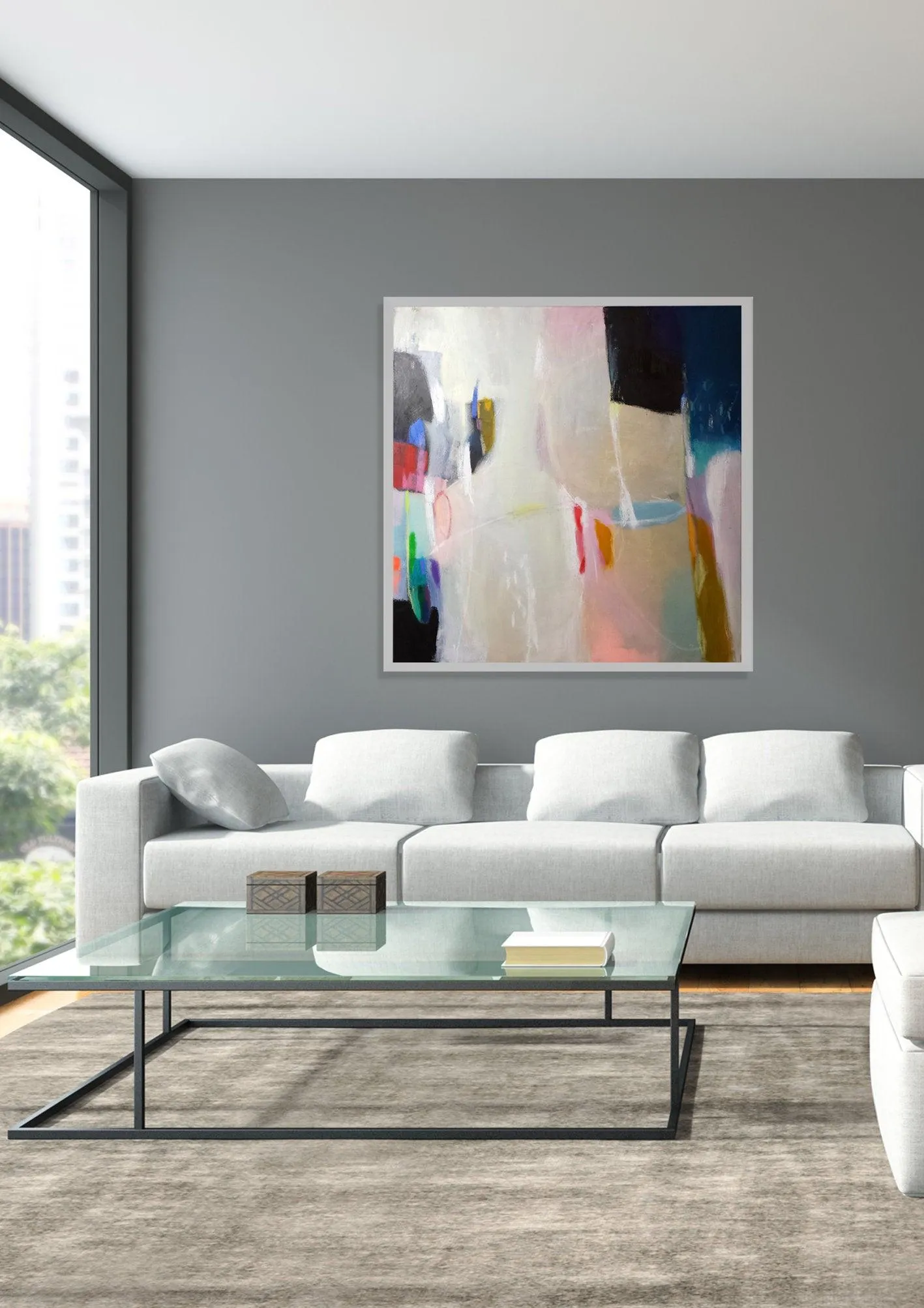 Abstract Art Print, Geometric wall Art, Large Wall Art, Bedroom Art Print, Print on Canvas, Art Print for living Room