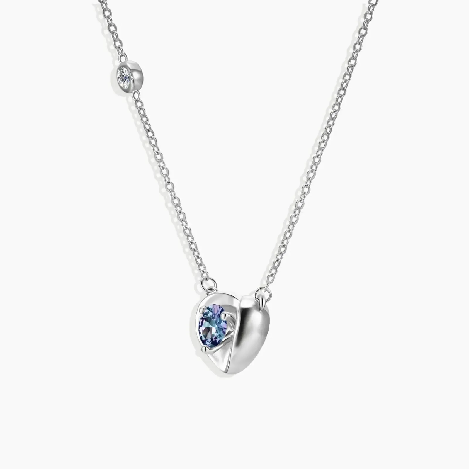 Alexandrite Heart Pendant Necklace in Sterling Silver - Irosk Australia®