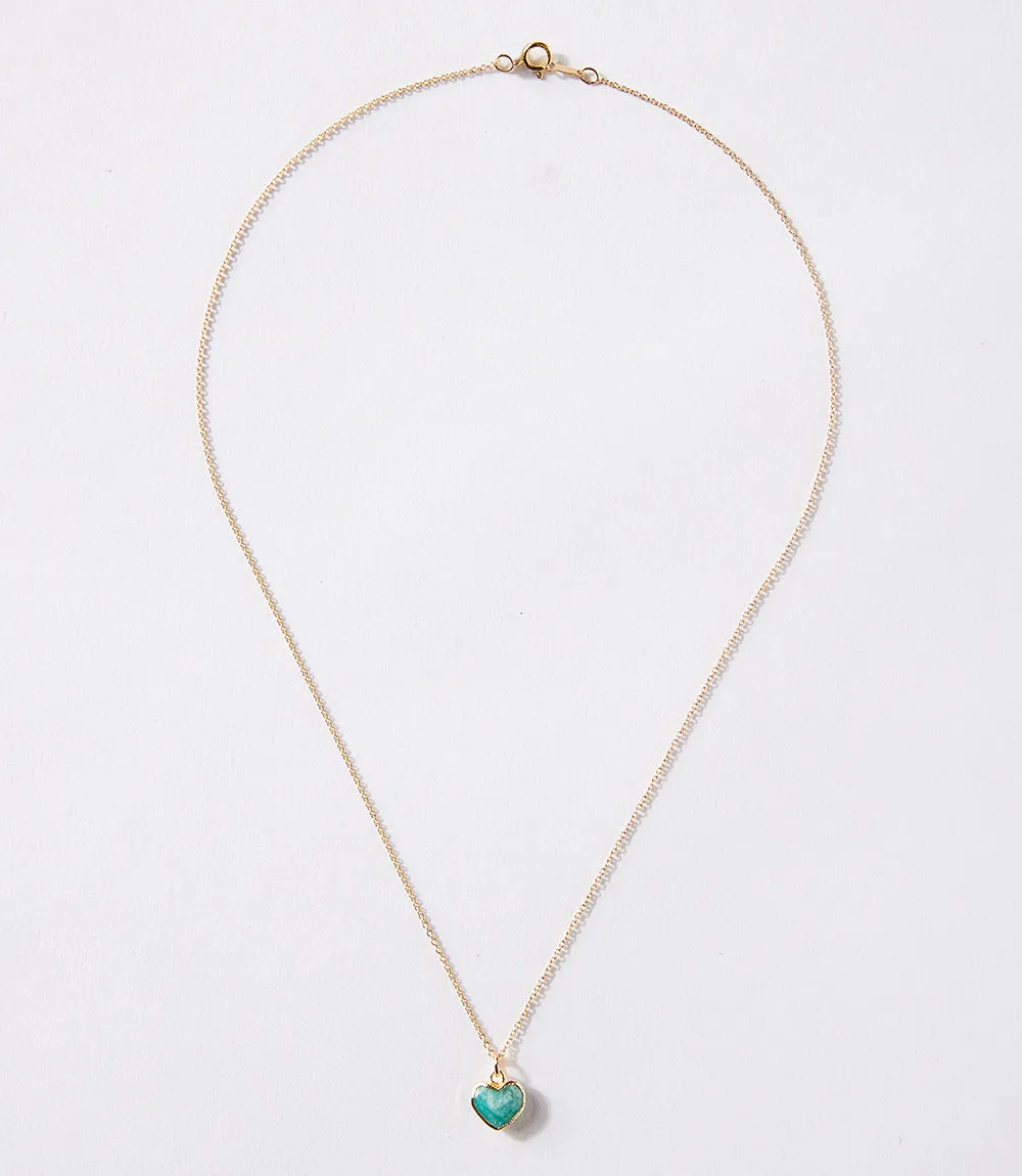 Amazonite Heart Necklace