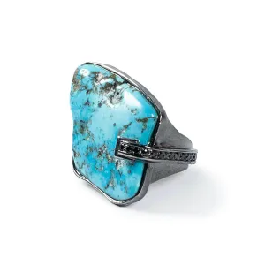 Ataeru Turquoise and Spinel Ring