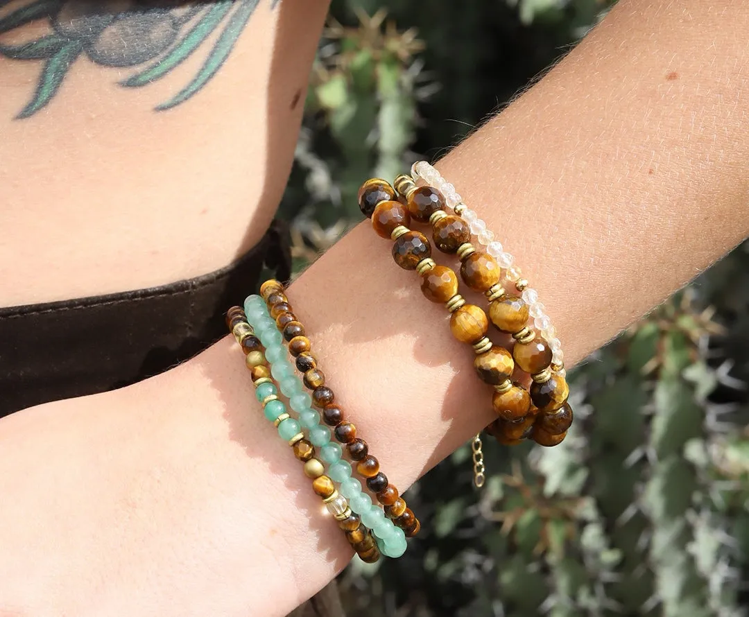 Aventurine, Tiger Eye Bracelets - Abundance and Prosperity