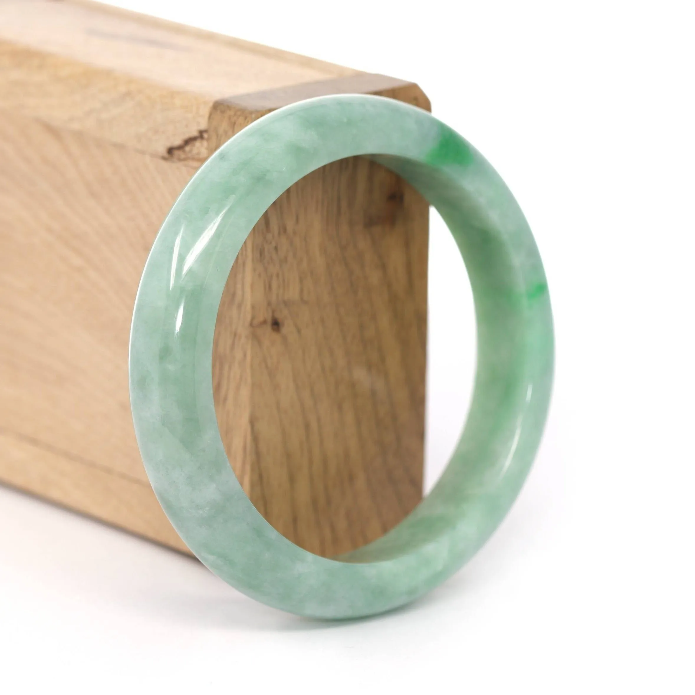 Baikalla "Classic Bangle" Forest Green Natural Burmese Jadeite Jade Bangle ( 55.91 mm )  #436