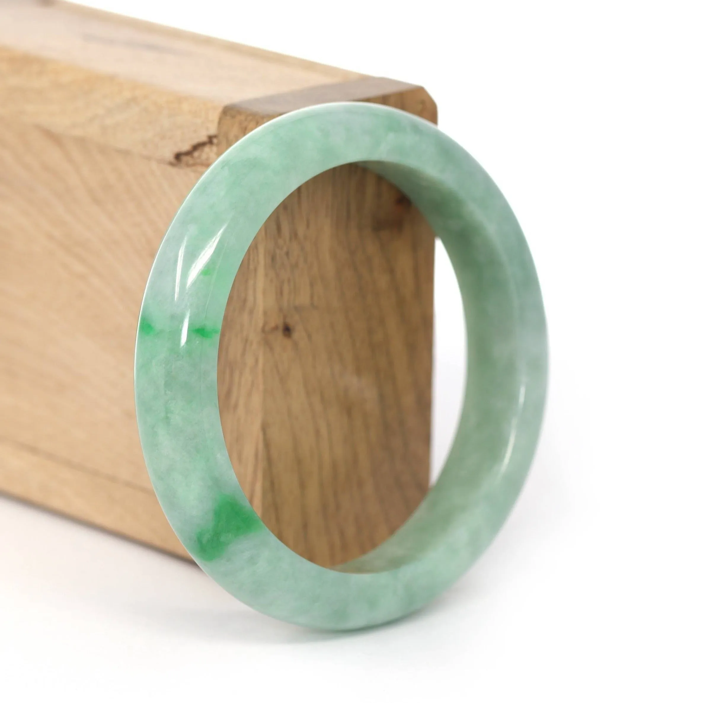 Baikalla "Classic Bangle" Forest Green Natural Burmese Jadeite Jade Bangle ( 55.91 mm )  #436