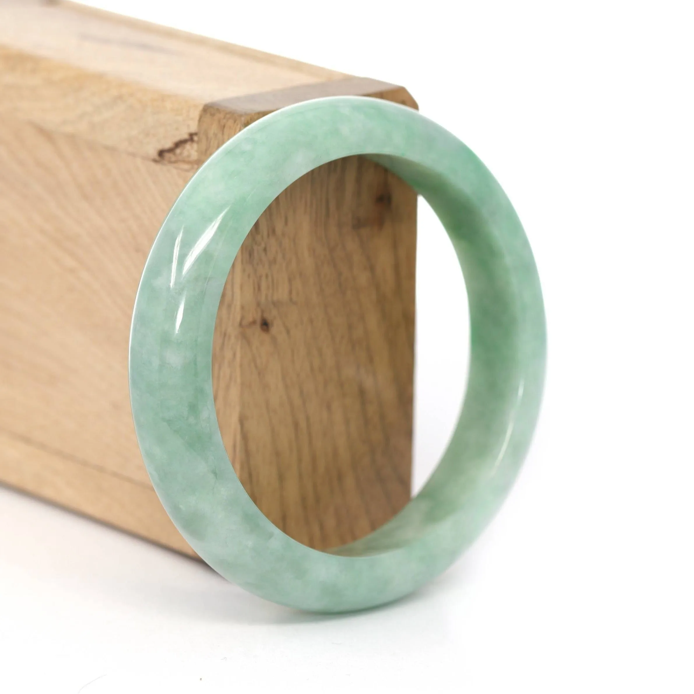 Baikalla "Classic Bangle" Forest Green Natural Burmese Jadeite Jade Bangle ( 55.91 mm )  #436