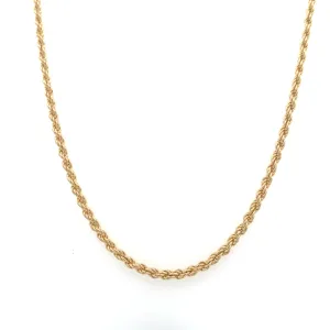 BCJ Estate Jewelry Yellow Gold Fancy Link Rope Necklace