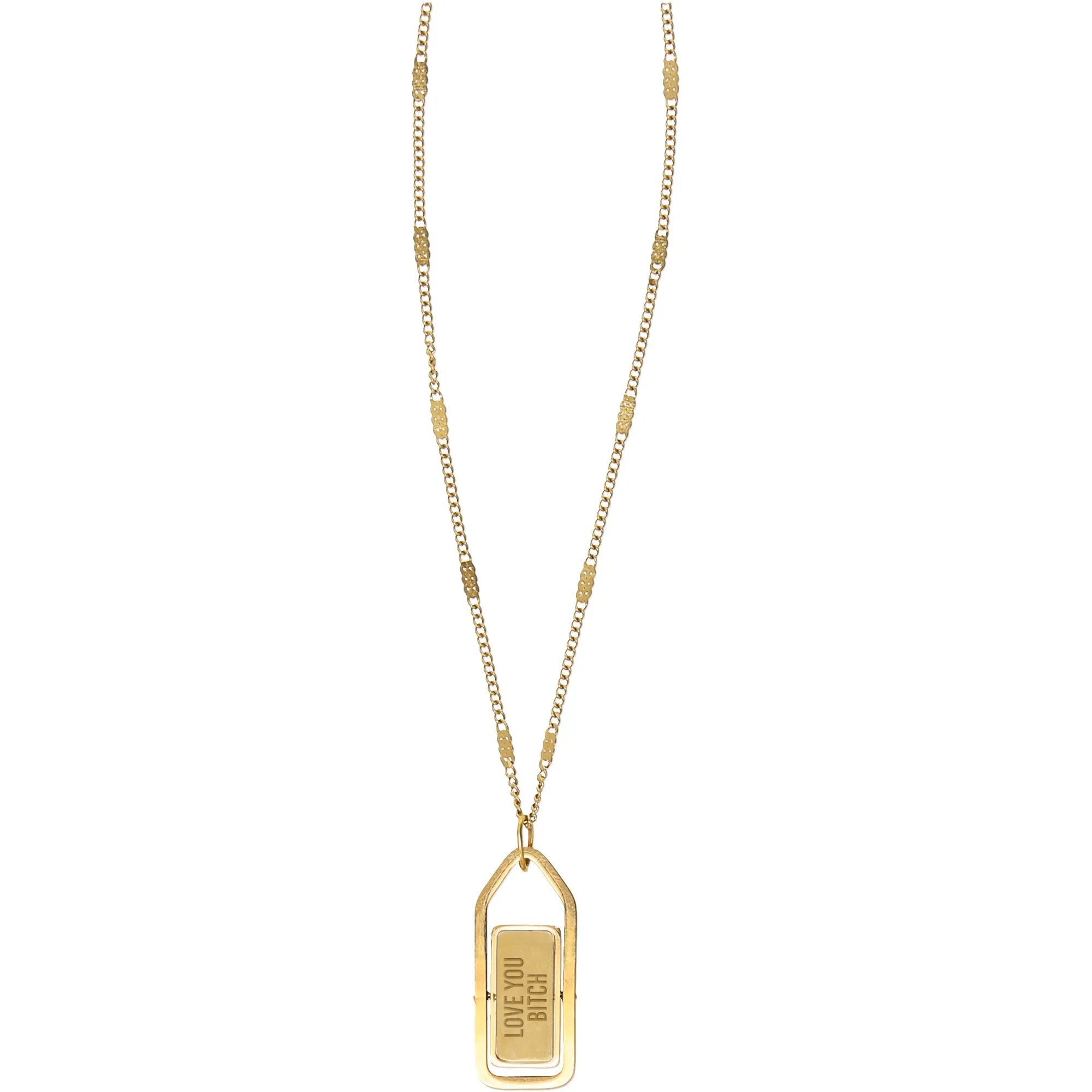 Bitch Mother of Pearl - 16.5"-18.5" 14K Gold Plated Necklace