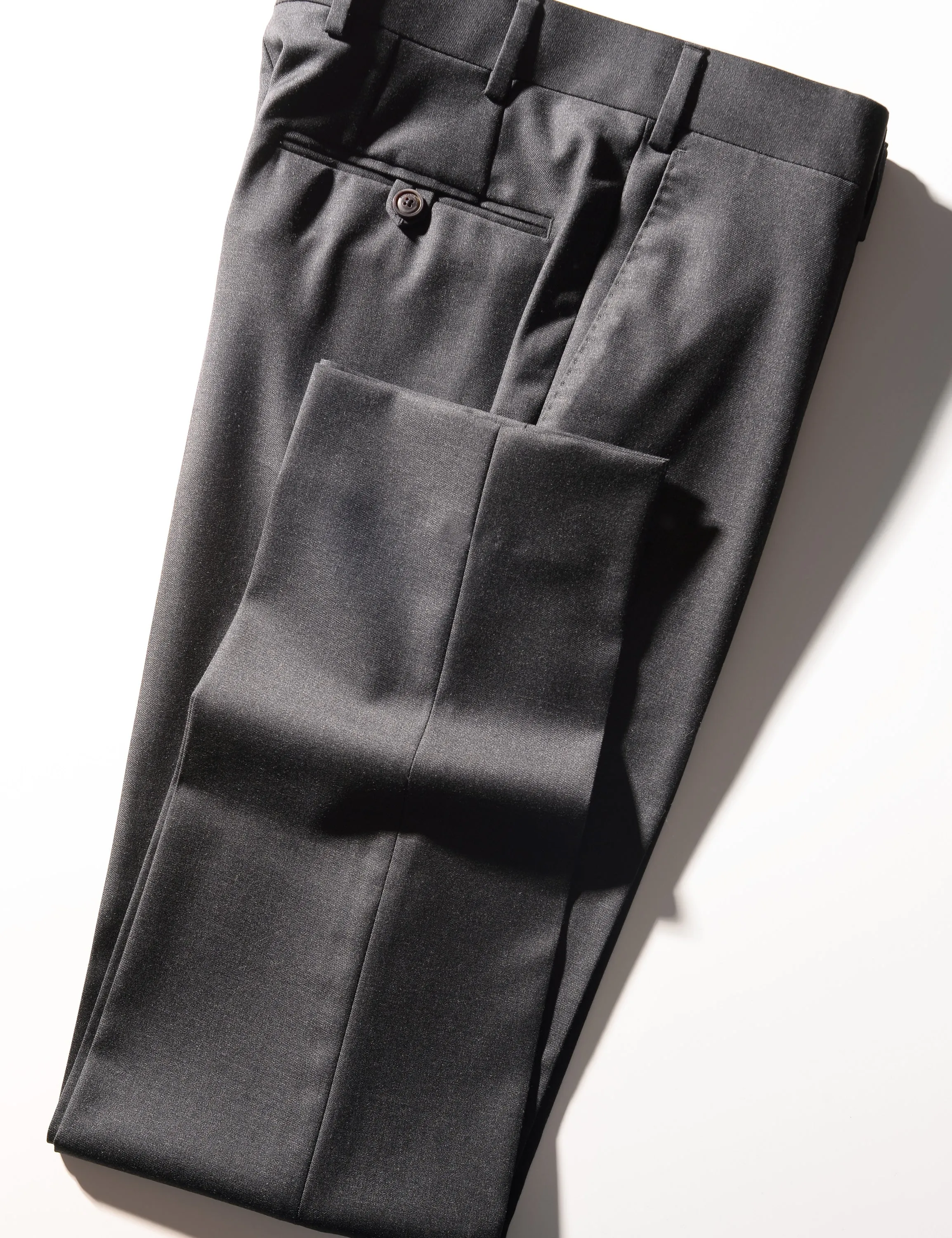 BKT50 Tailored Trouser in Super 110s Twill - Charcoal