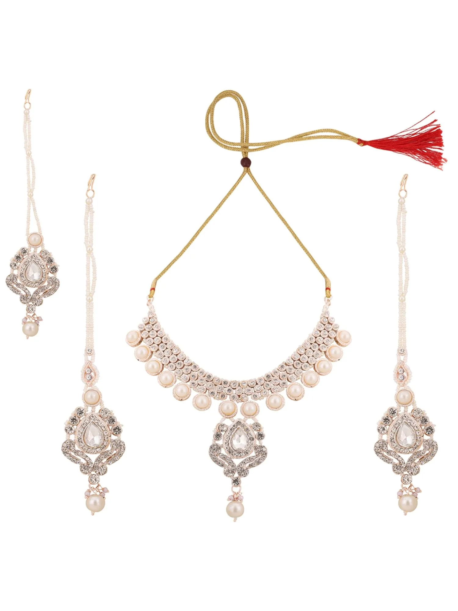 Brass White Adornments - Timeless Beauty In Pure White - Anikas Creation