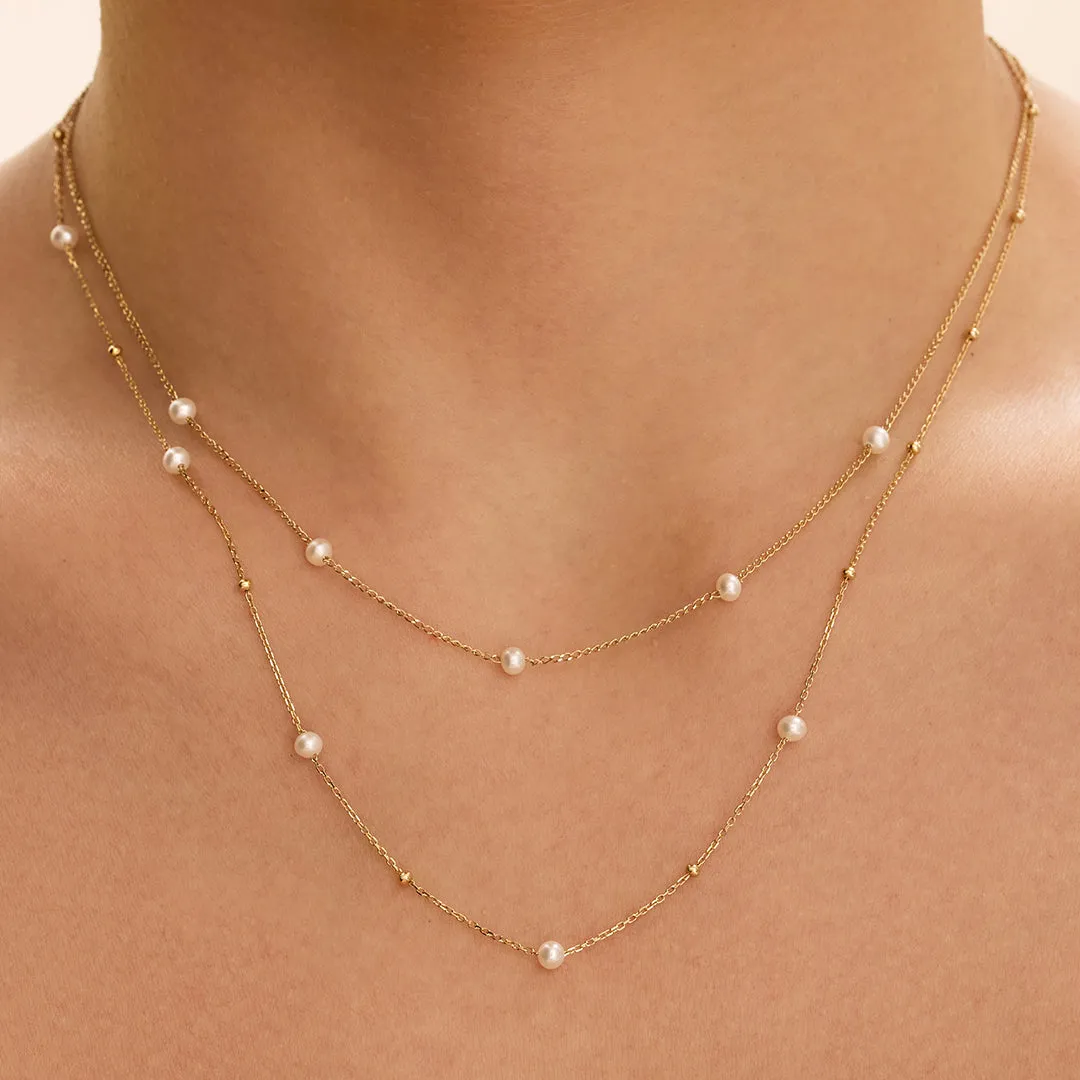 CAROLINA | Pearl Station Necklace