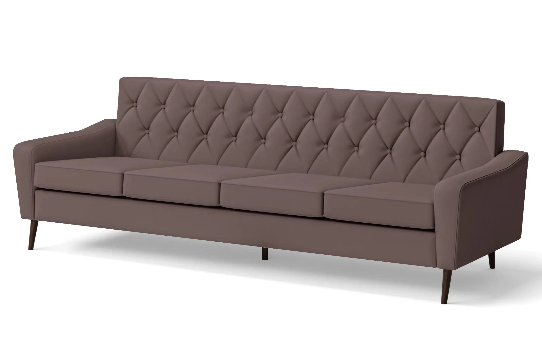 Carpi 4 Seater Sofa Rose Taupe Leather