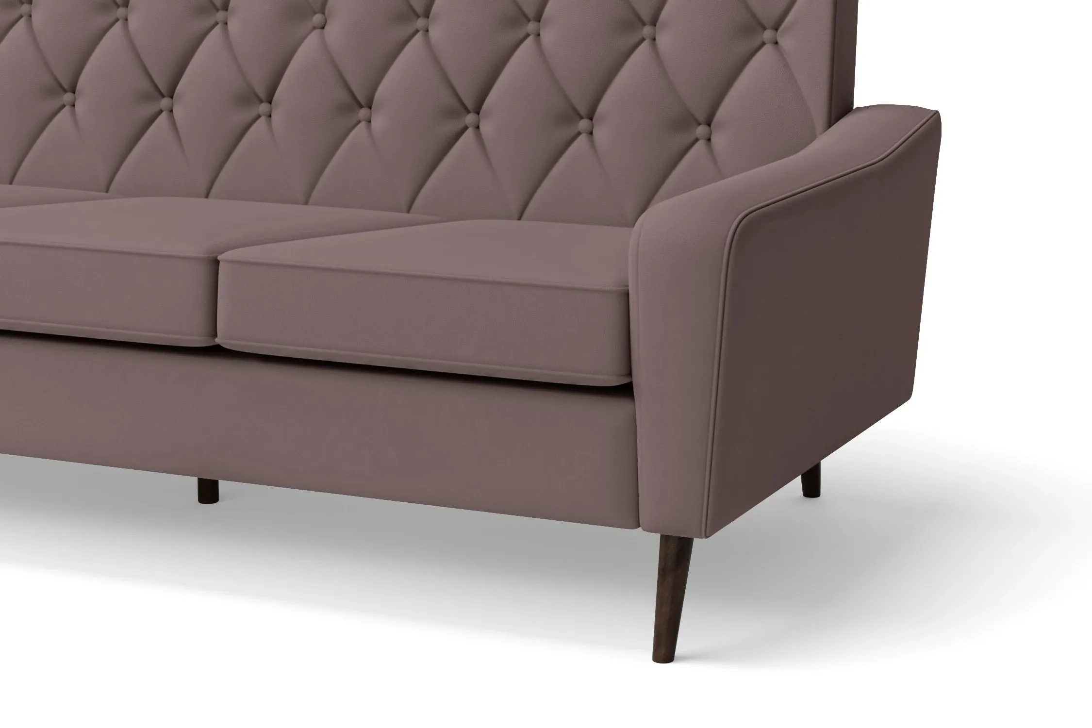 Carpi 4 Seater Sofa Rose Taupe Leather