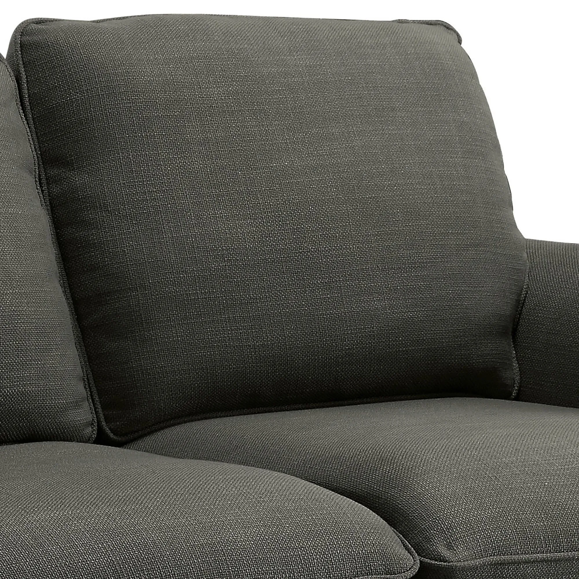 Carthex Transitional Gray Pillow Seat and Skirted Loveseat