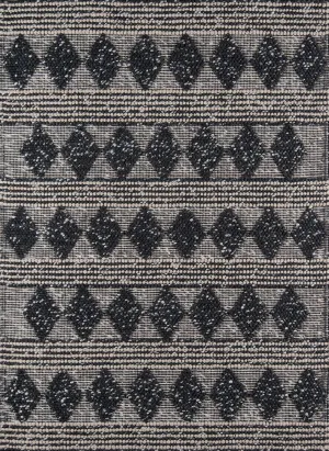 Contemporary Hand Woven Black Rug