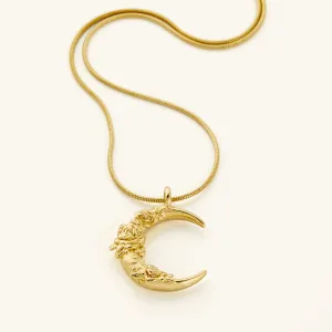 Damask Rose Crescent Necklace | VELA x Nominal