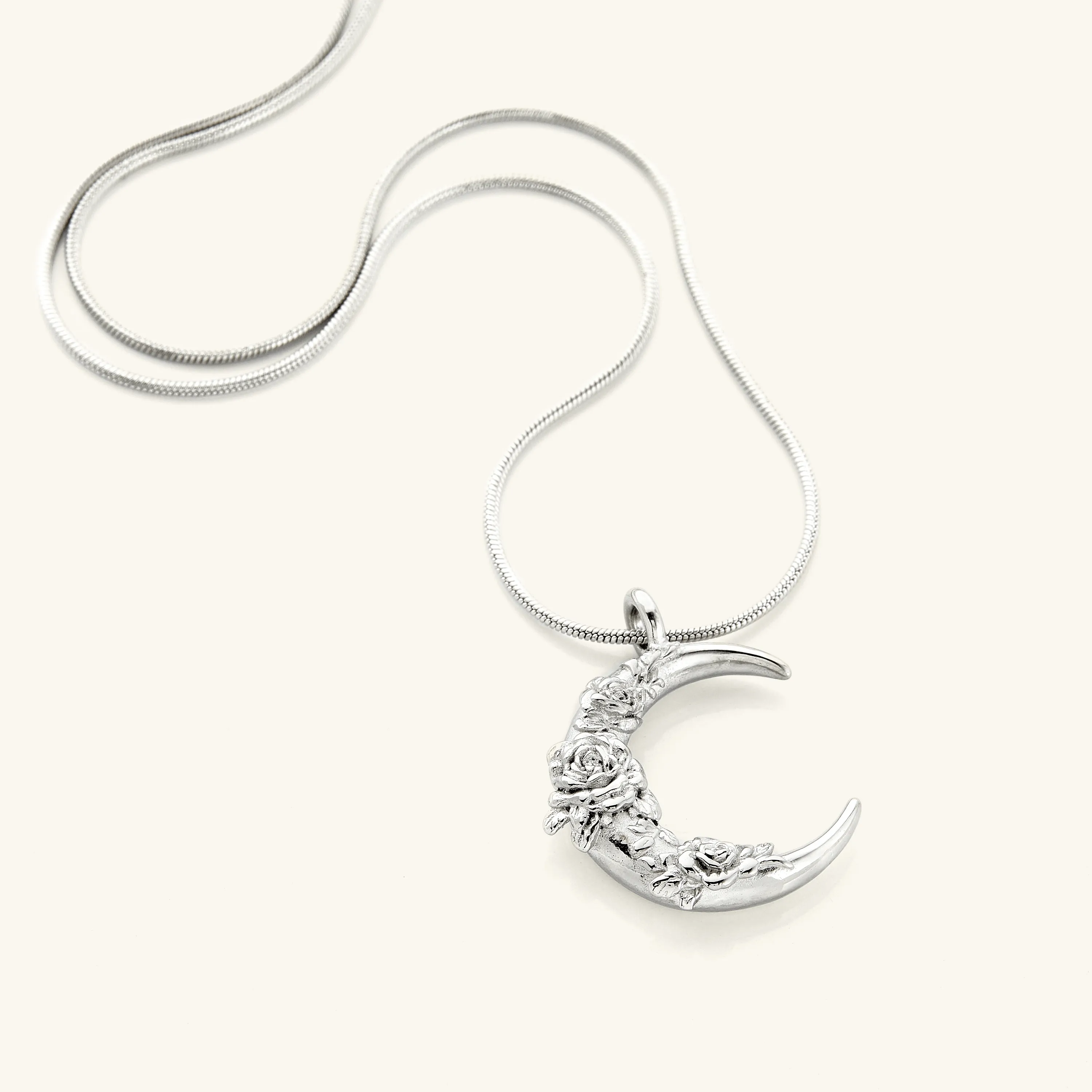 Damask Rose Crescent Necklace | VELA x Nominal