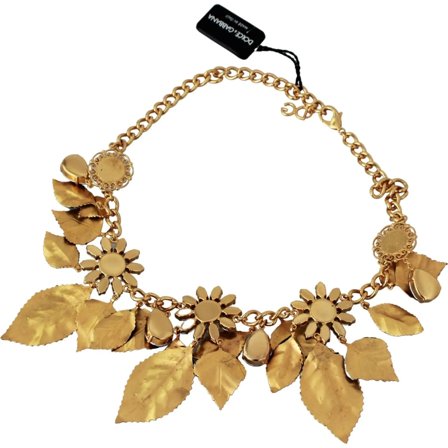 Dolce & Gabbana Elegant Floral Sicily Charm Necklace