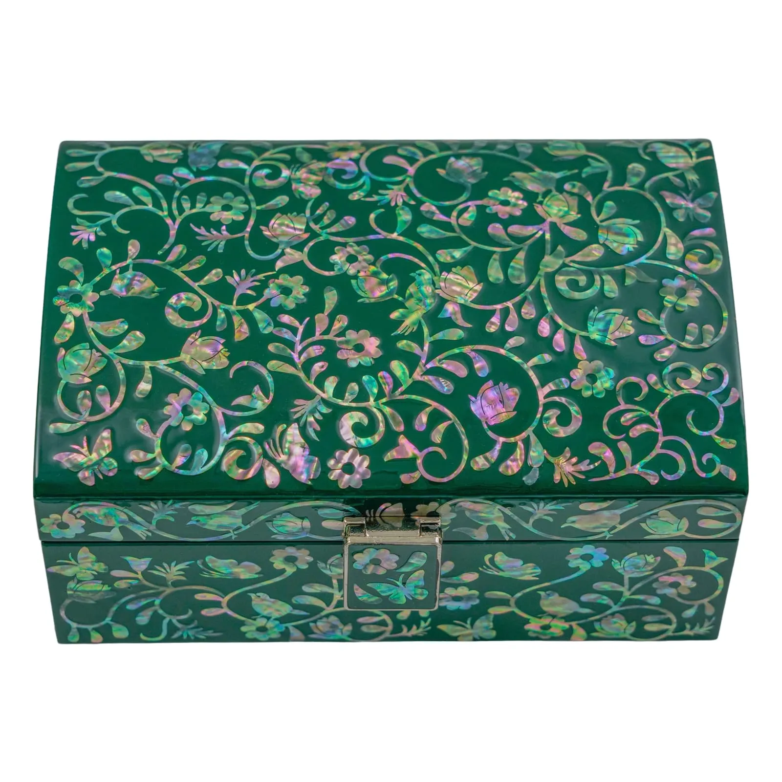 Enchanting Skyblue Mother of Pearl Wooden Box