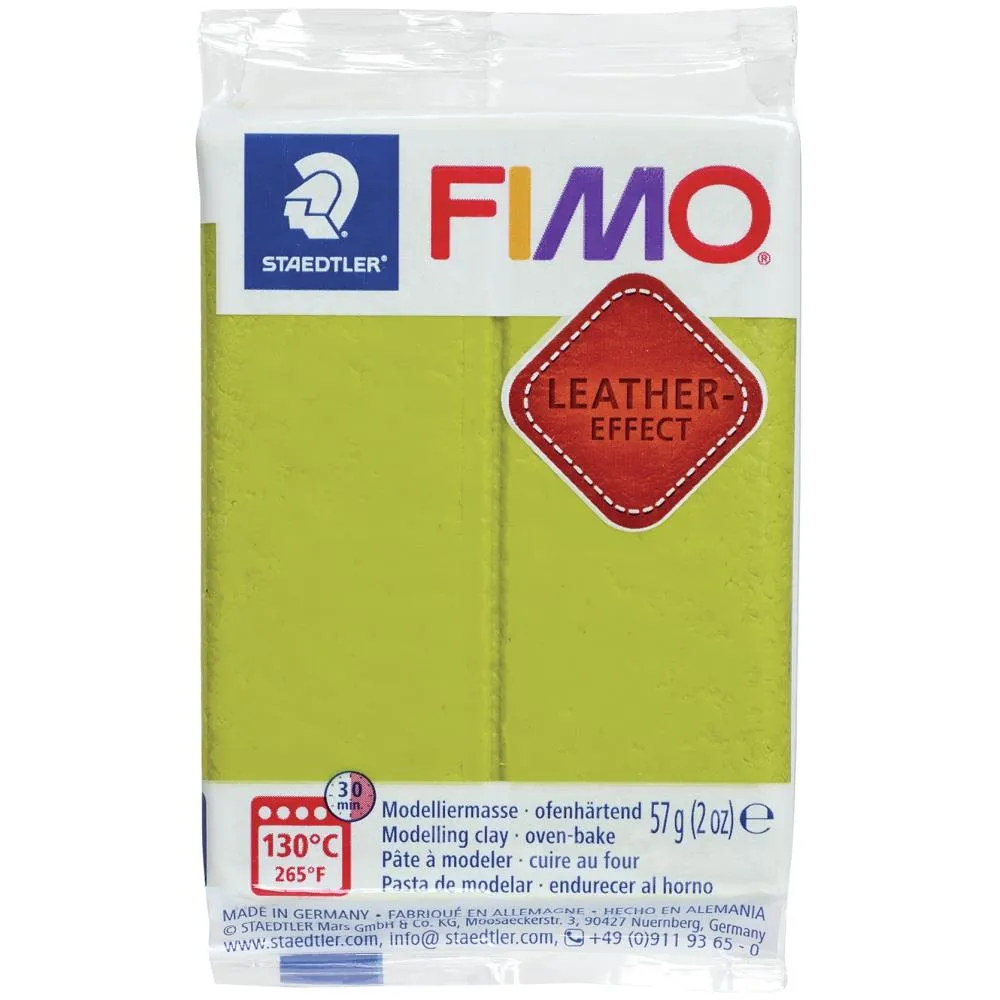 Fimo Leather Effect Polymer Clay 2oz - Olive*