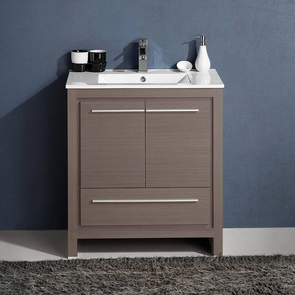 Fresca FCB8130GO-I Allier 30" Gray Oak Modern Bathroom Cabinet with Sink