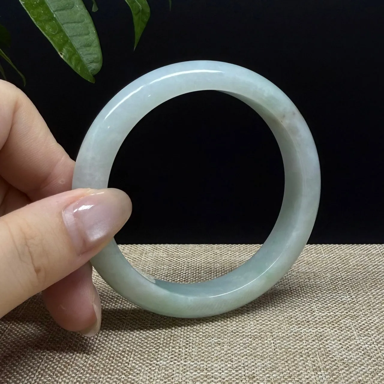 Genuine Burmese Red Green Jade Jadeite Bangle Bracelet ( 56.9mm )