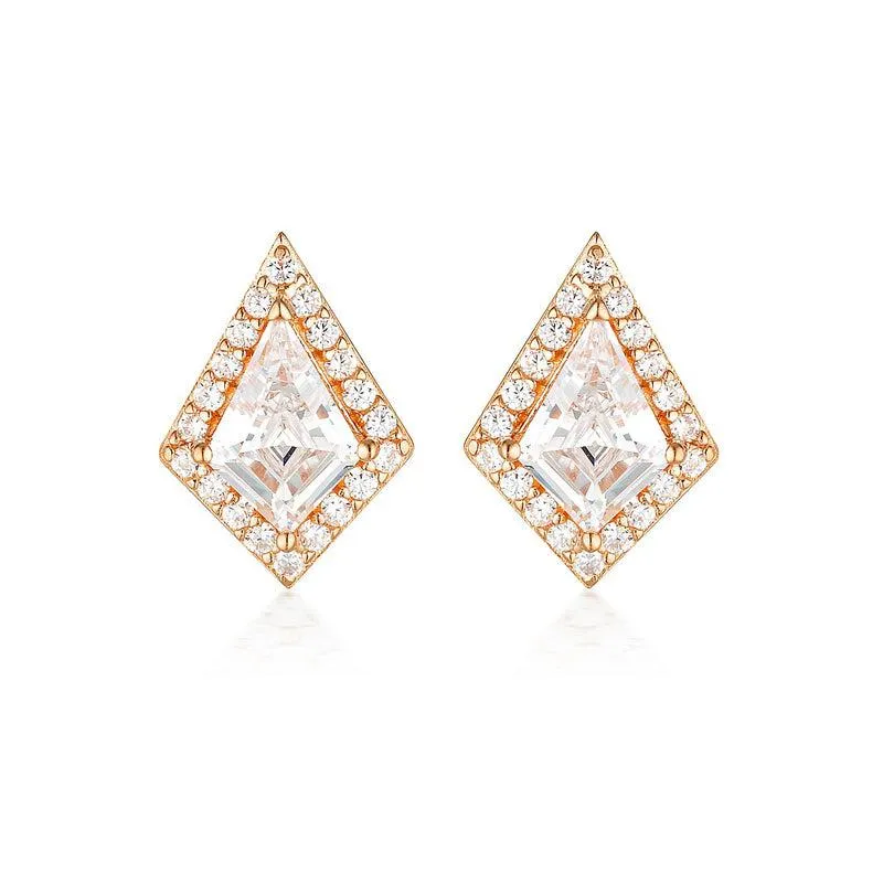 Georgini Rock Star Shield Rose Gold Earrings