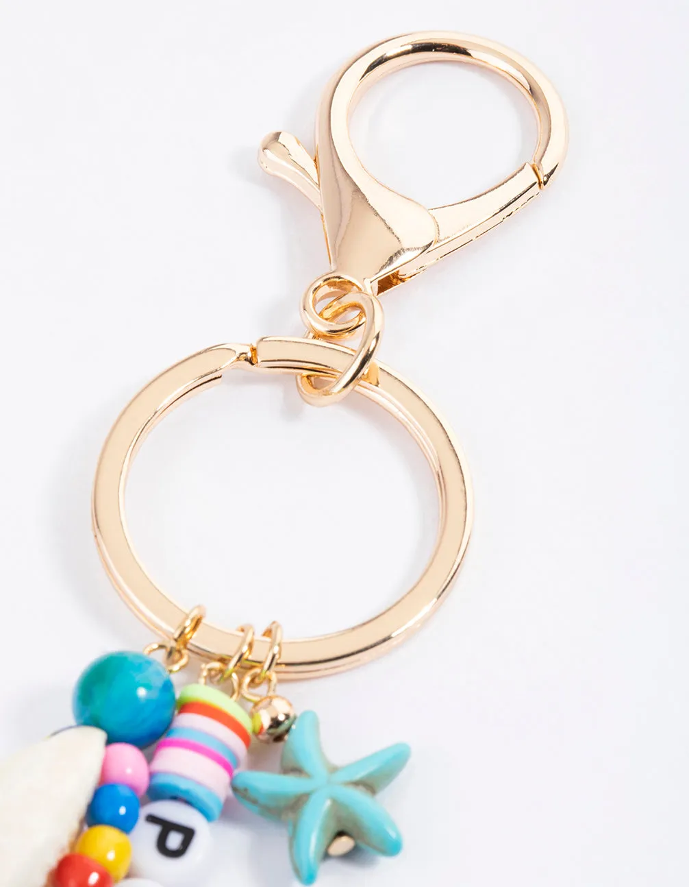 Gold Peace Tassel Key Ring