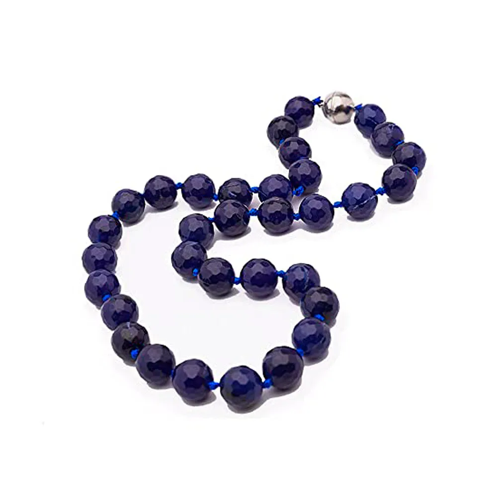 Handmade 12mm Natural Gemstone Beaded Necklace Magnetic Clasp