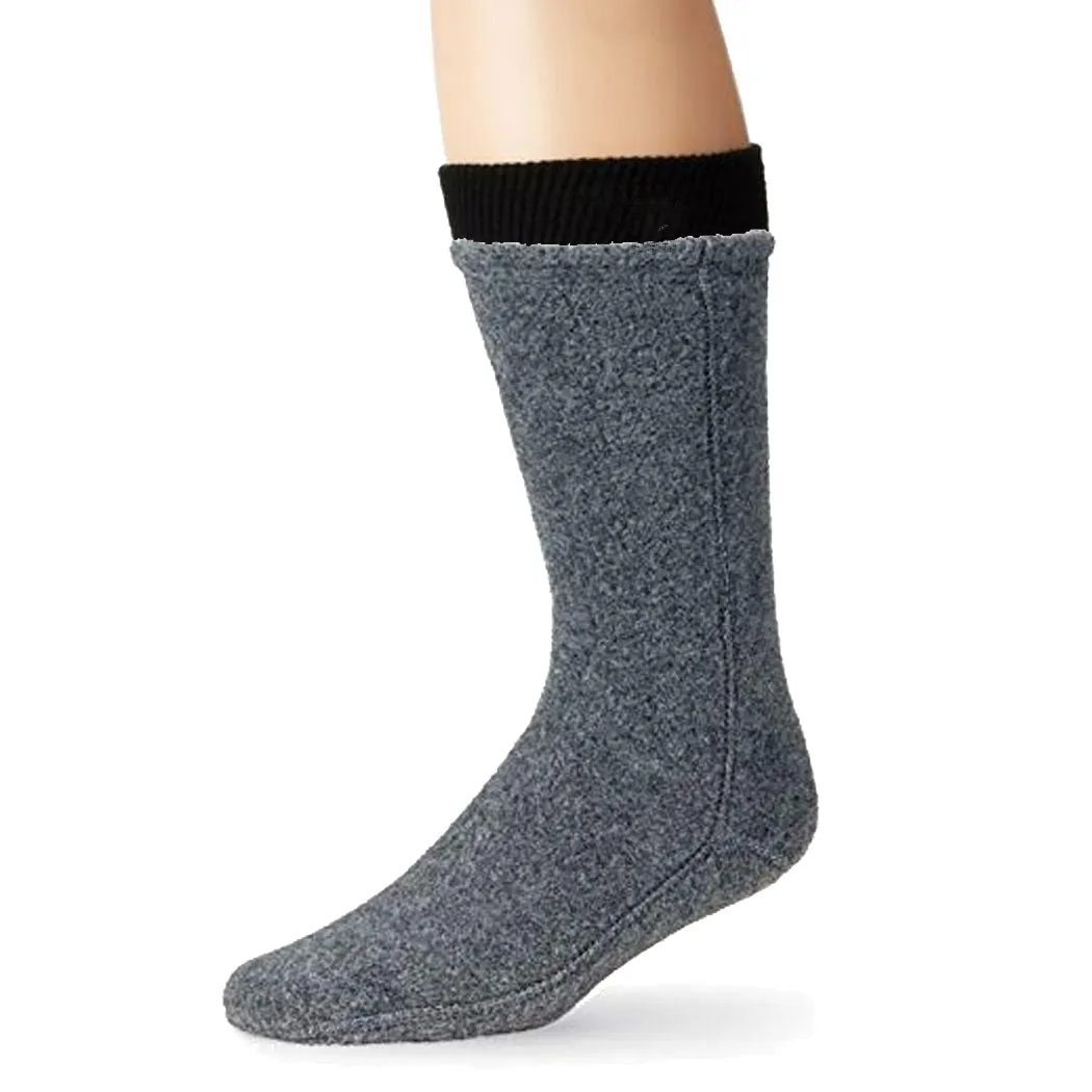 Hot Headz Polarex Fleece Socks - Medium Grey - Perfect for Winter Warmth