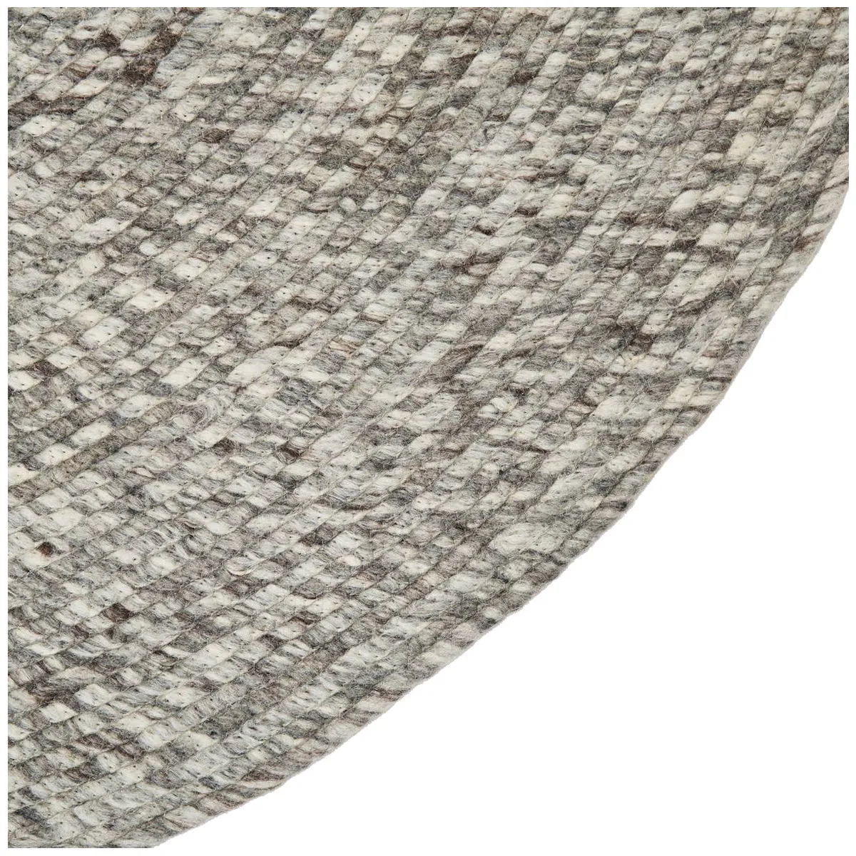 Jaipur Idriss Tenby Solid Gray White Round IDS02 Area Rug