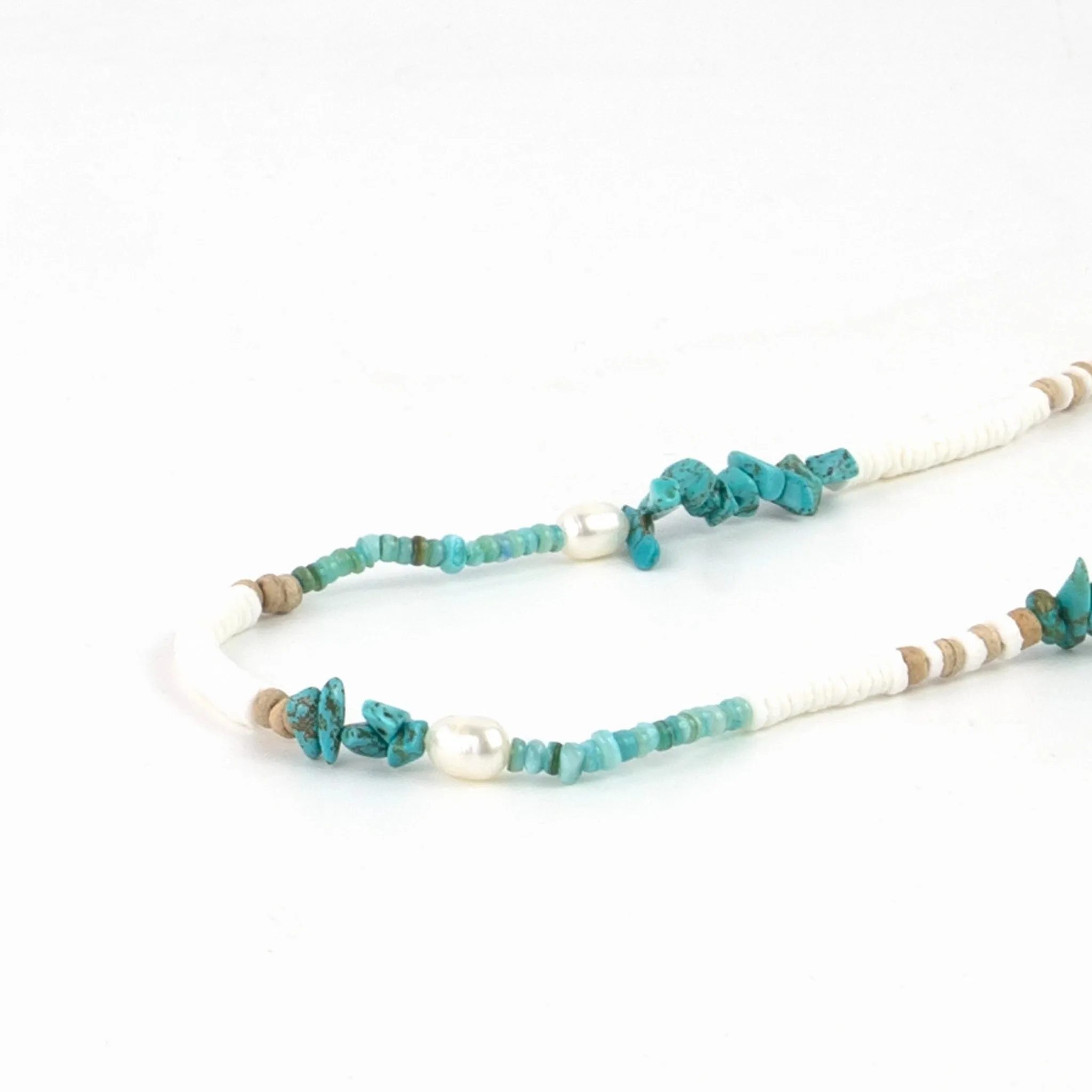 Love is Here Natural Stone, Pearl & Shell Necklace