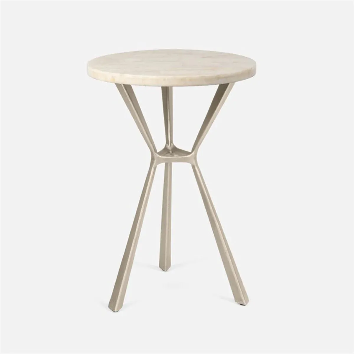 Made Goods Paislee Iron Tripod Table in Stone