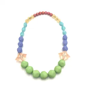 Mint Candy Lucite Stretch Bauble Necklace - Midi