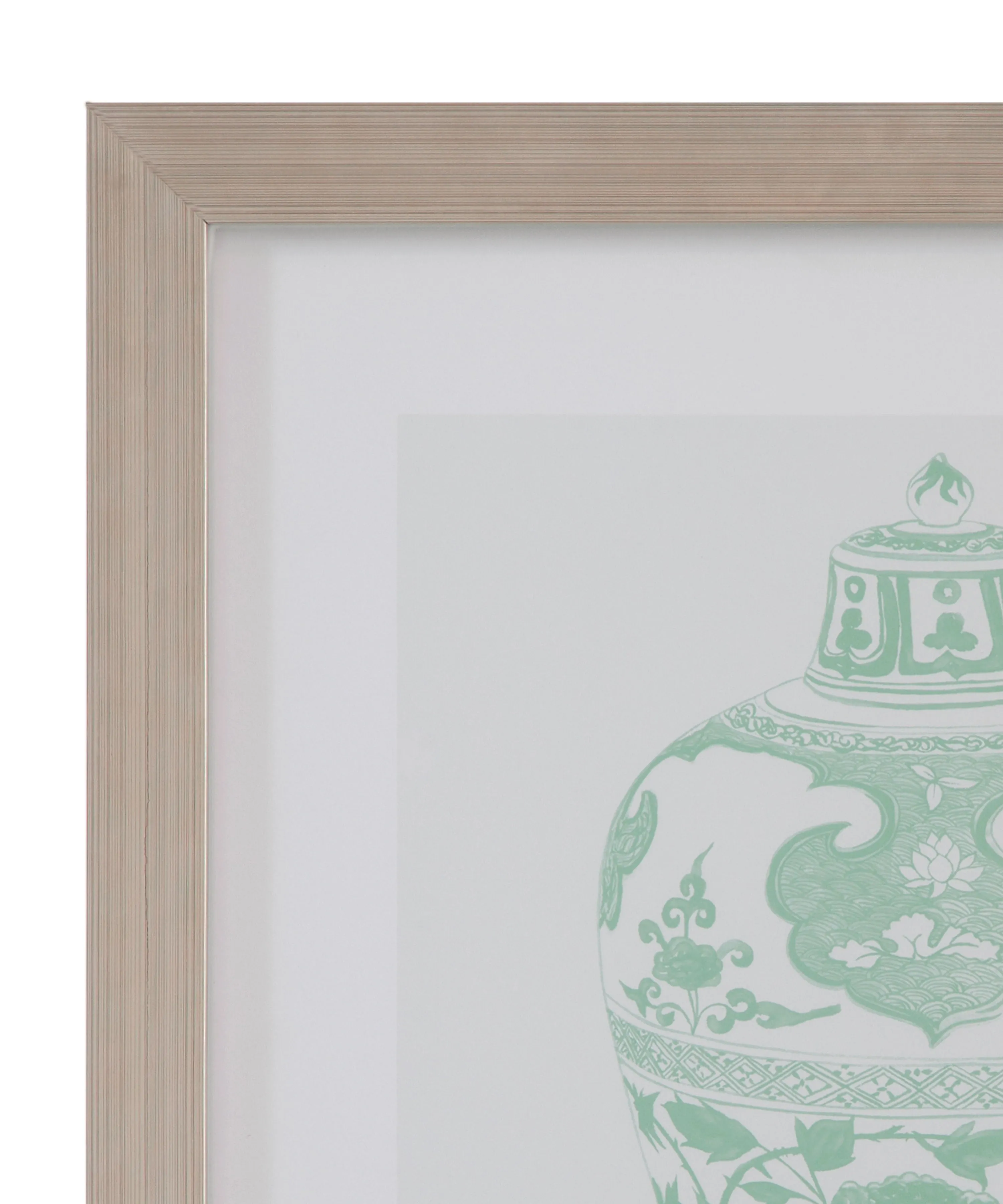 Mint Vases - Framed Print (Set of 4) - Green