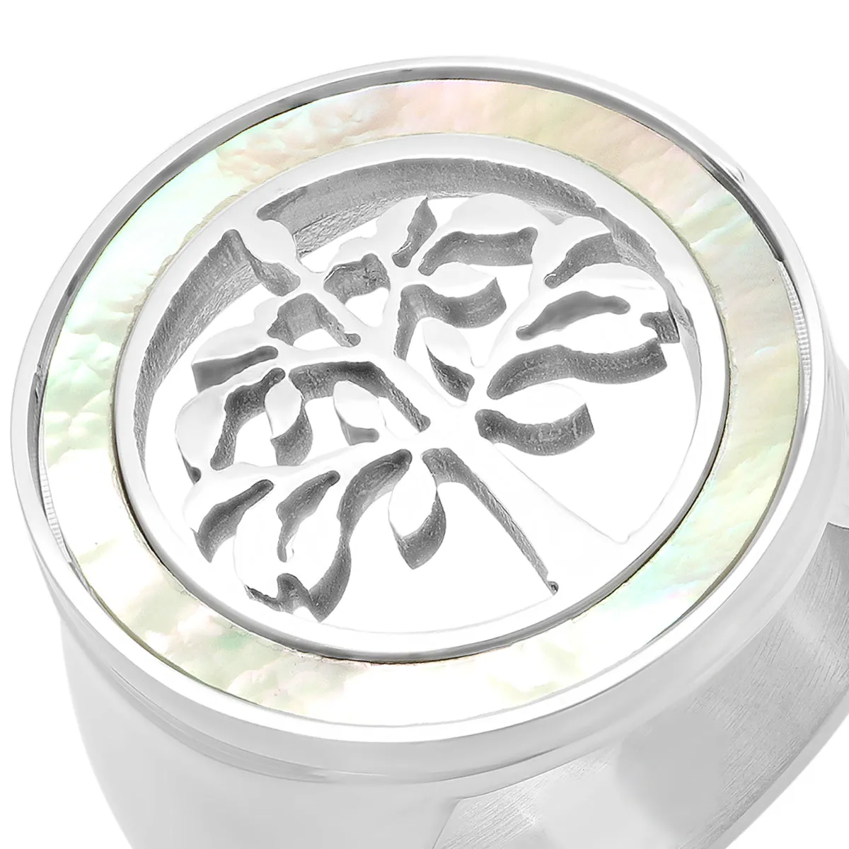 Mother Of Pearl Tree Of Life Round Ring