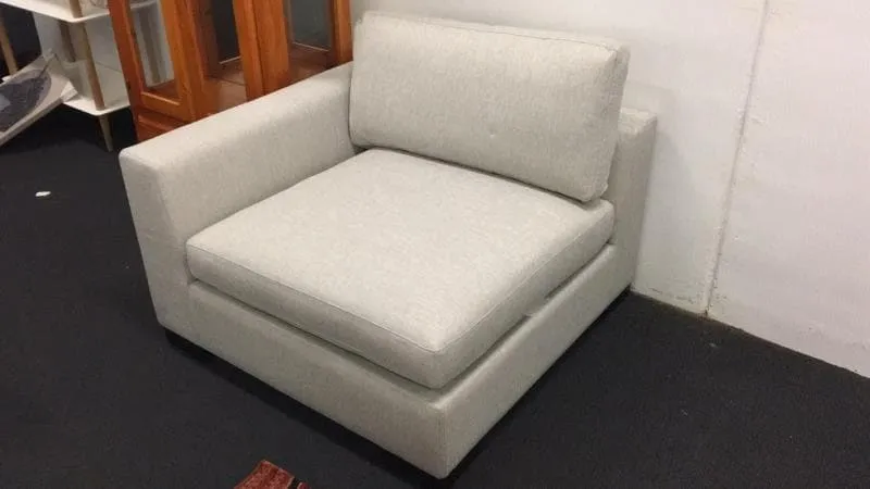 Ocean Fabric modular Lounge- 1S with Arm - Beige/ Grey