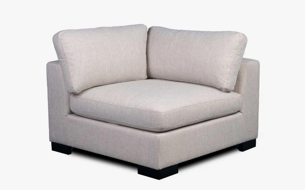 Ocean Fabric modular Lounge- Corner Piece - Beige/ Grey