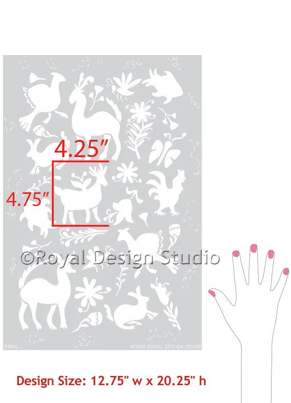 Otomi Folk Art Furniture Stencil