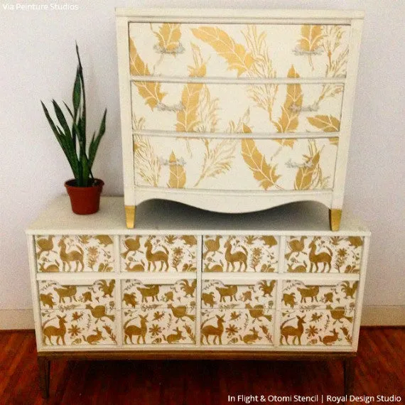 Otomi Folk Art Furniture Stencil