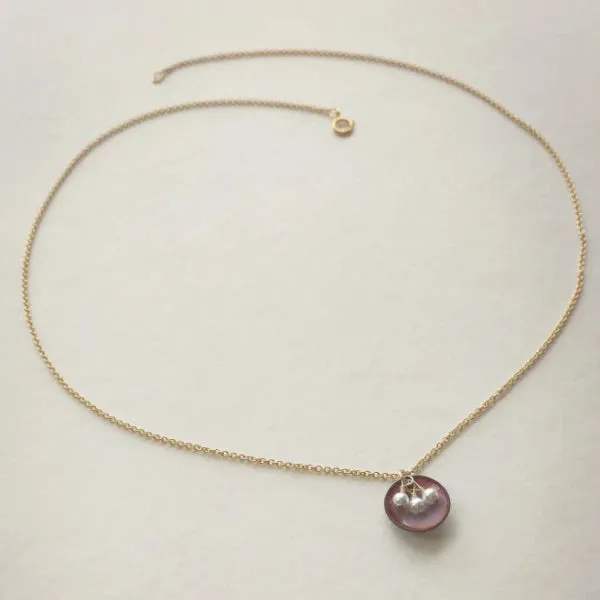 Oyster Necklace | Gold & Enamel