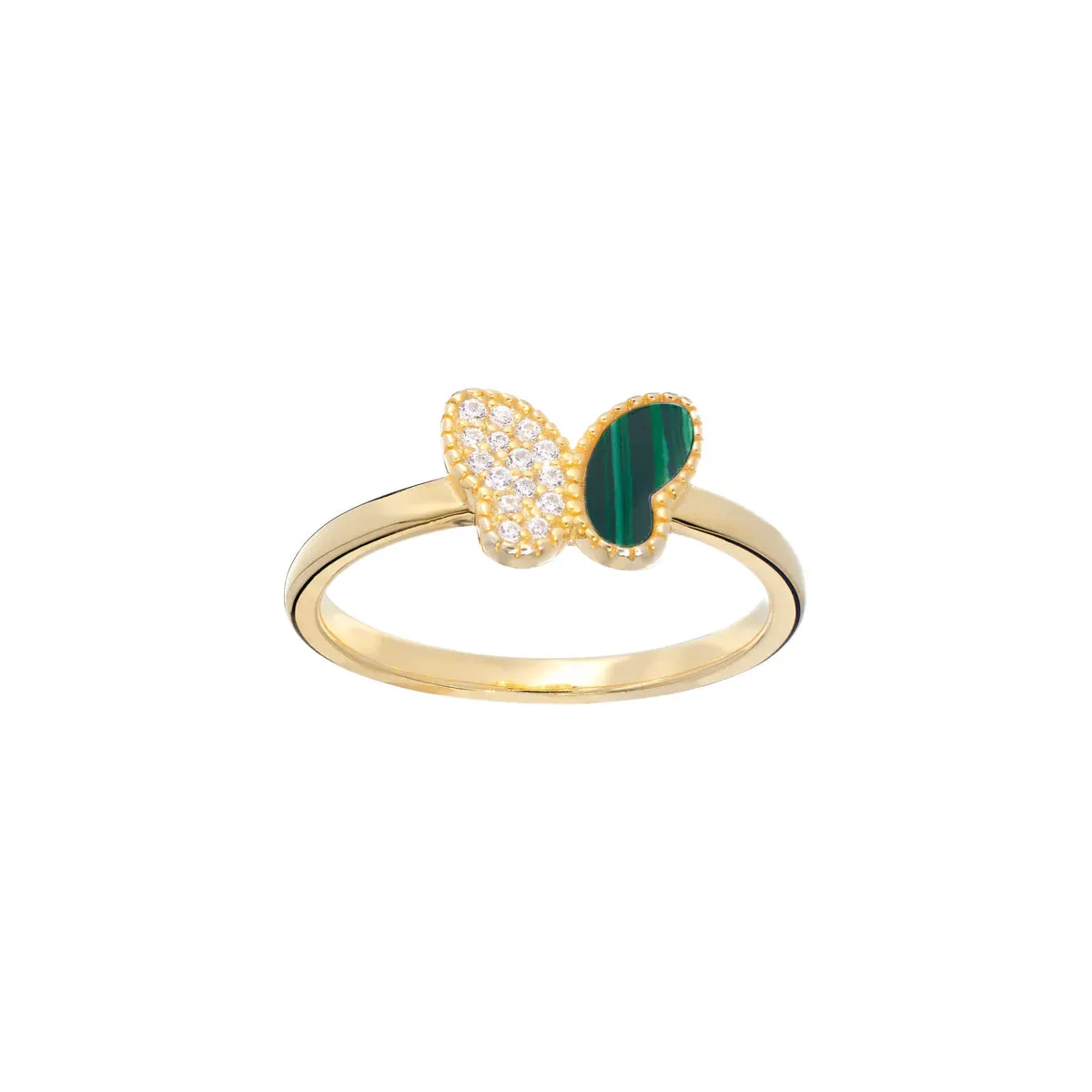 Pavé Pearl Butterfly Ring