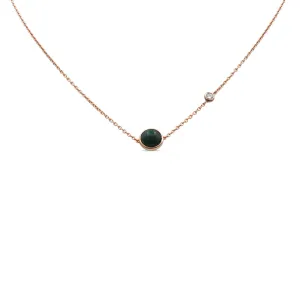 Piaget Rose Gold, Diamond & Malachite Possession Pendant Necklace