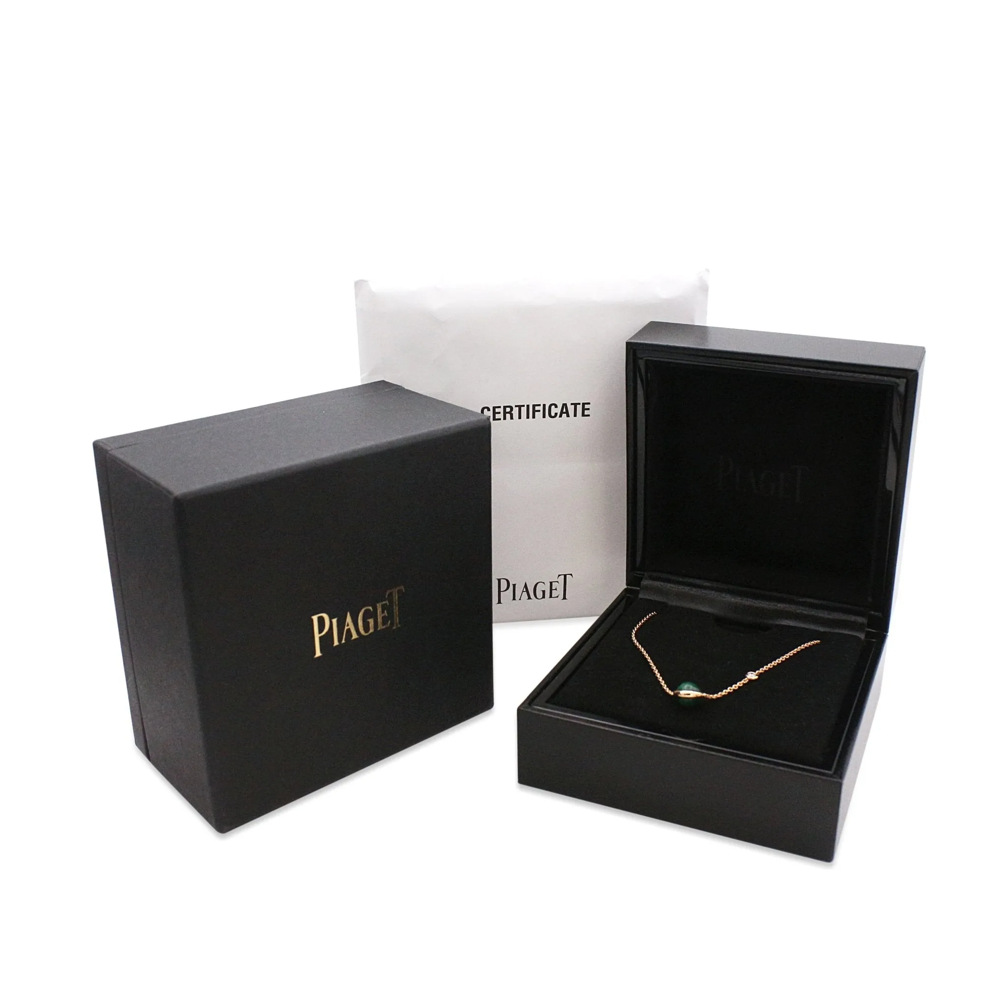 Piaget Rose Gold, Diamond & Malachite Possession Pendant Necklace