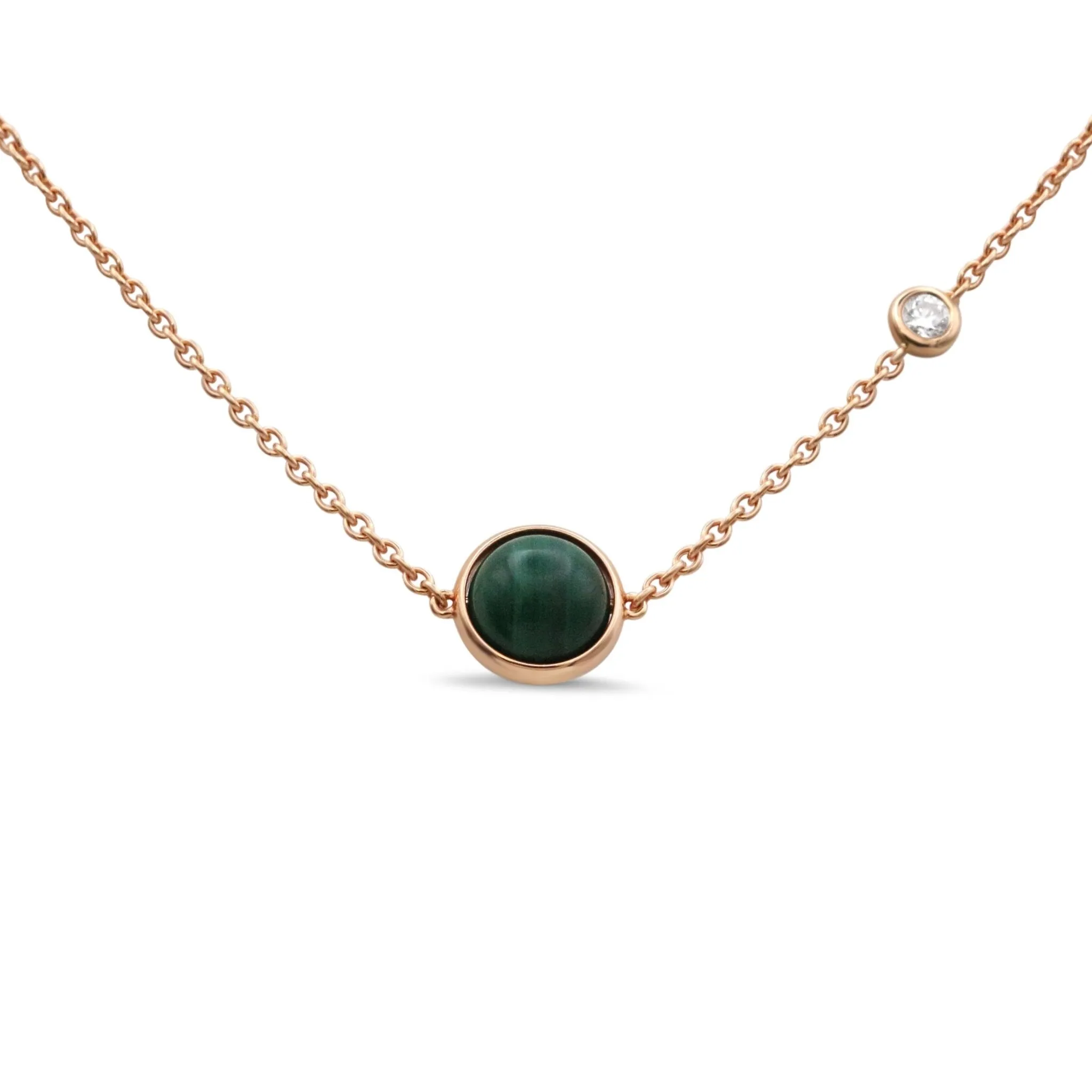 Piaget Rose Gold, Diamond & Malachite Possession Pendant Necklace