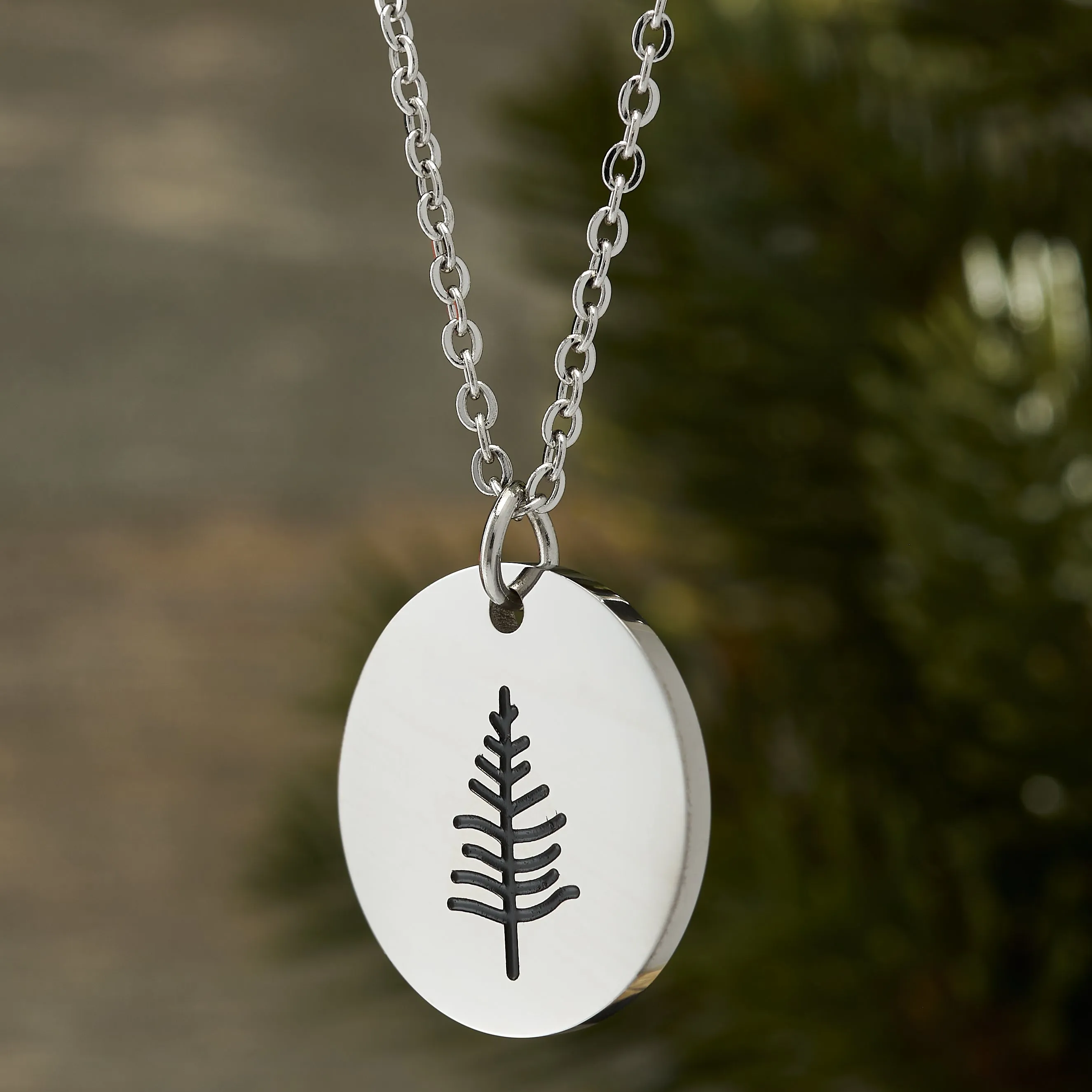 Pine Tree Dime Necklace