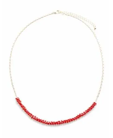 Red Bead and Chain Choker