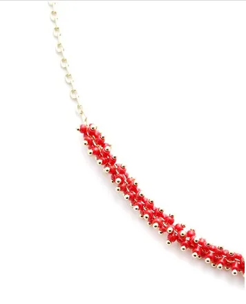 Red Bead and Chain Choker