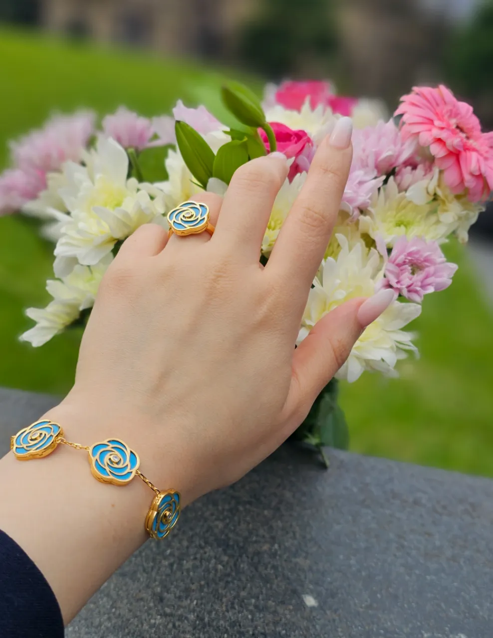 Rose- Ring (Turquoise)