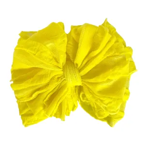 Ruffled Headband- Bright Yellow