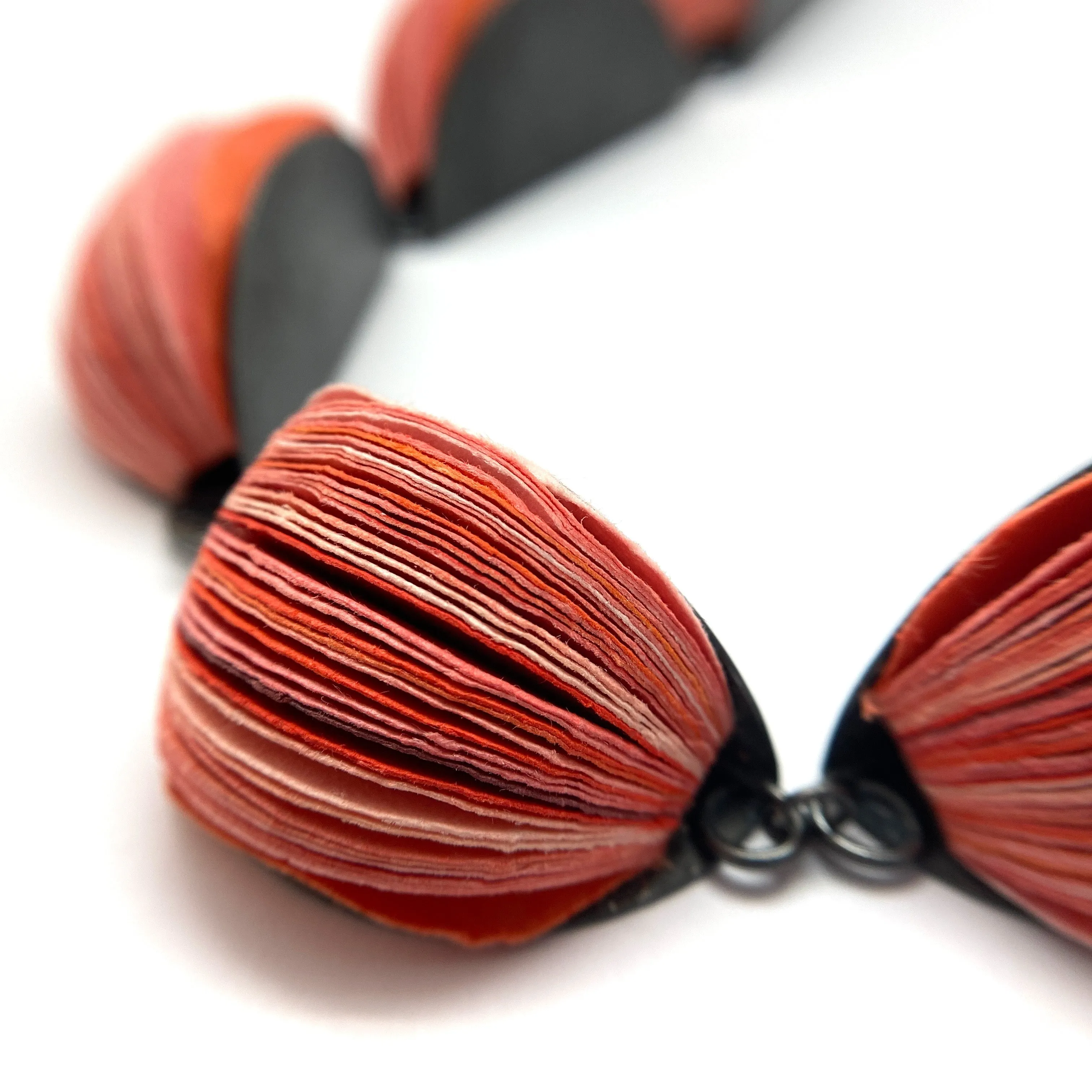 Shorter Red Japanese Paper Necklace